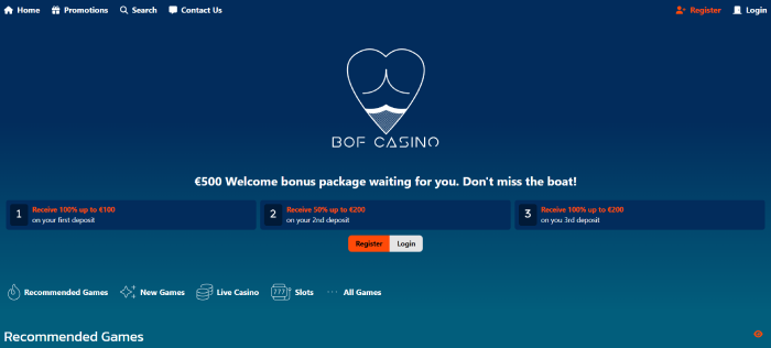 BOF casino zonder cruks