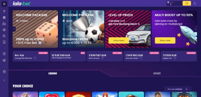 lalabet casino zonder cruks