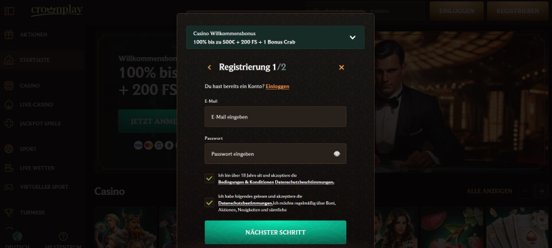 Online Casino Registrierung ohne OASIS