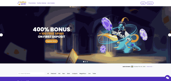 GoldenGenie top non-UK casinos not on Gamstop