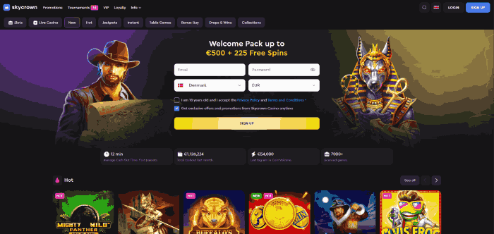 Skycrown bedste udenlandske casino i Danmark